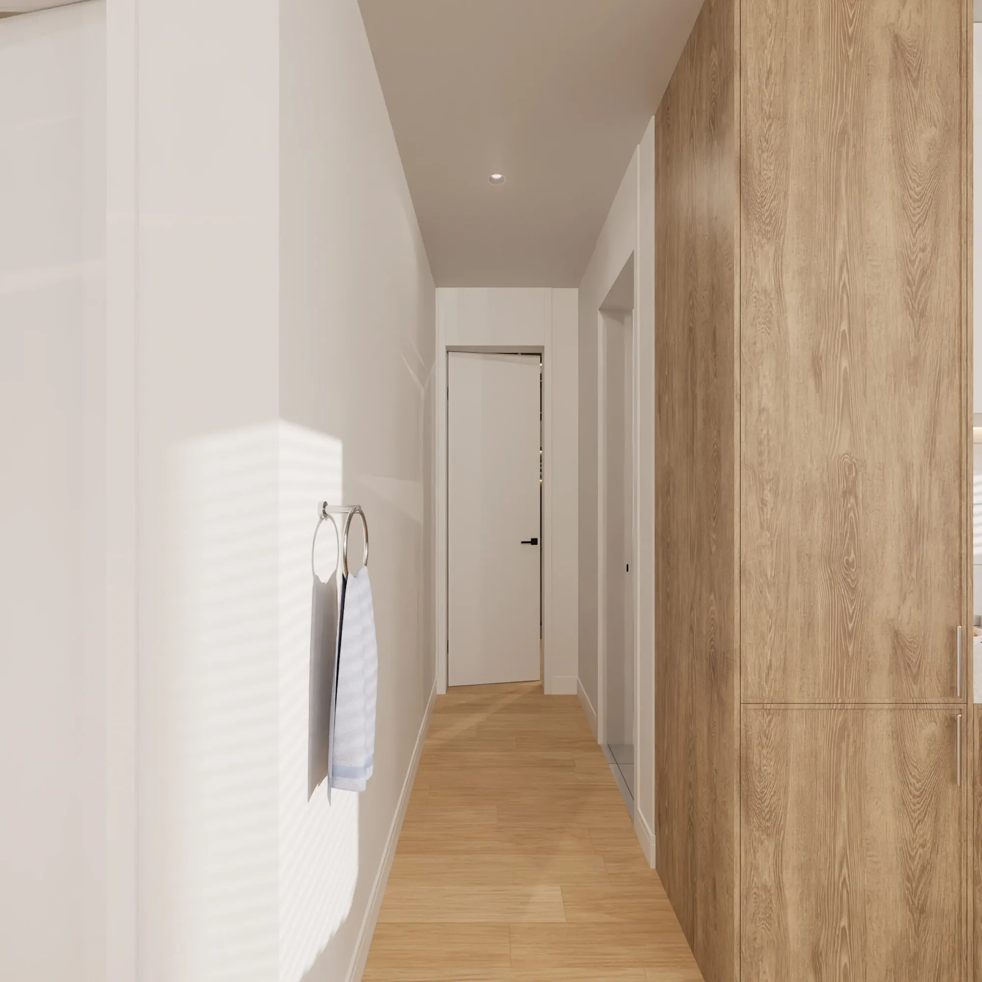 Pasillo hacia medio baño y servicios — Sierra Lagos
