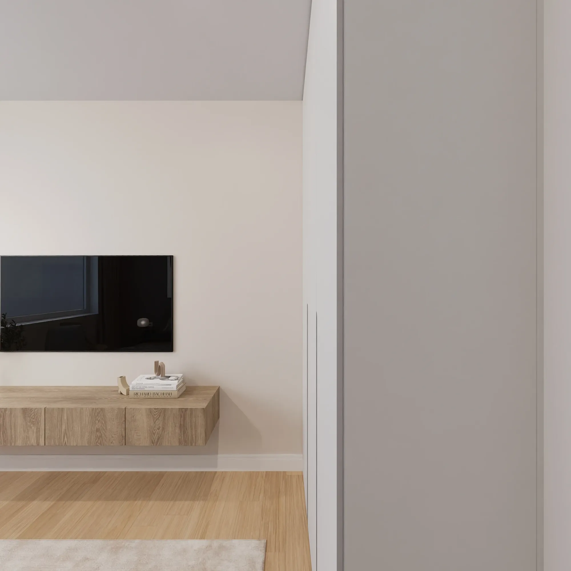 Sala hacia el muro de televisión — Sierra Lagos